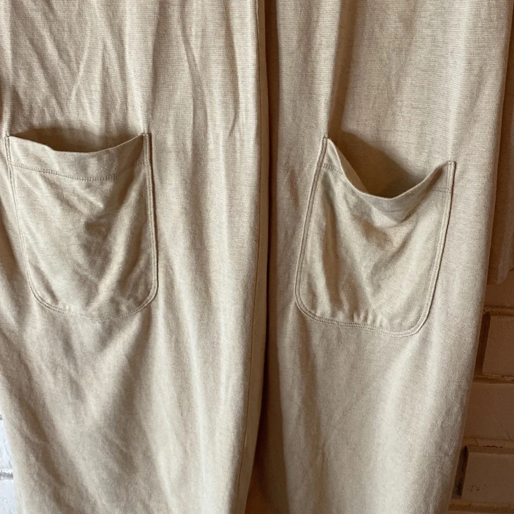 Soft Surroundings #2eg80 Tan collared‎ cardigan